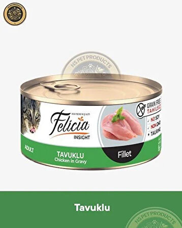 Felicia Tavuklu Fileto Yetişkin Kedi Konservesi 3x85gr