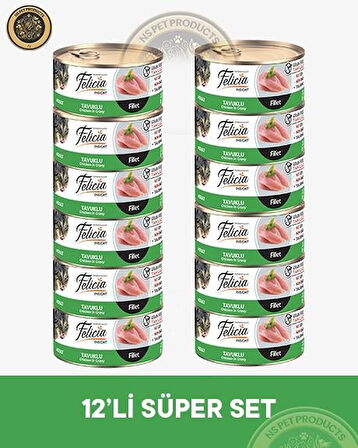 Felicia Tavuklu Fileto Yetişkin Kedi Konservesi 12x85gr
