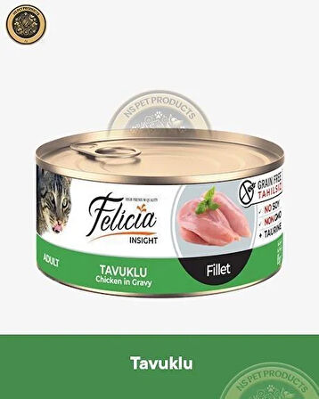 Felicia Tavuklu Fileto Yetişkin Kedi Konservesi 24x85gr