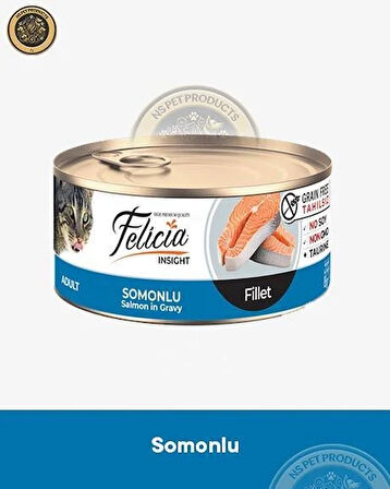 Felicia Somonlu Fileto Yetişkin Kedi Konservesi 3x85gr