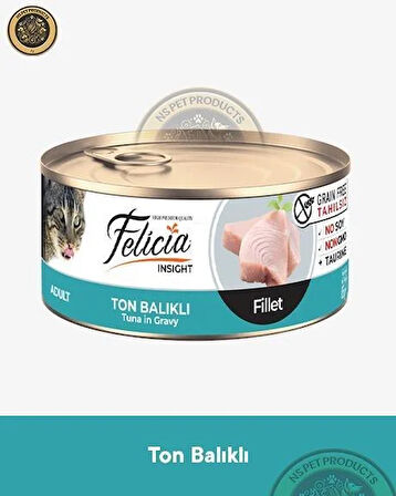Felicia Ton Balıklı Fileto Yetişkin Kedi Konservesi 3x85gr