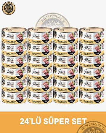 Felicia Ciğerli-Tavuklu Yetişkin Kedi Konservesi 24x85gr