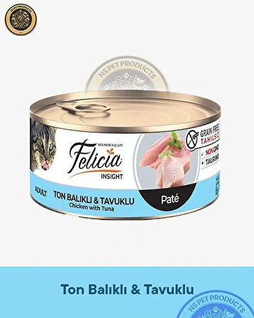 Felicia Ton Balıklı-Tavuklu Yetişkin Kedi Konservesi 6x85gr