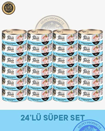 Felicia Ton Balıklı-Tavuklu Yetişkin Kedi Konservesi 24x85gr
