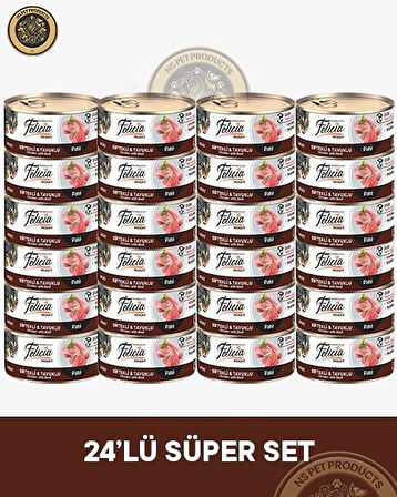 Felicia Biftekli-Tavuklu Yetişkin Kedi Konservesi 24x85gr