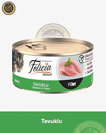 Felicia Biftekli-Tavuklu-Somonlu Yetişkin Kedi Konservesi 9x85gr
