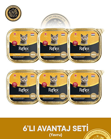 Reflex Plus Pate Tavuklu Yavru Kedi Maması – 6 × 85 g