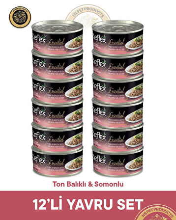 Reflex Plus Essential Yavru Kedi Ton Balıklı Somonlu - 12x70gr