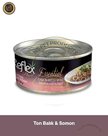 Reflex Plus Essential Yavru Kedi Ton Balıklı Somonlu - 12x70gr