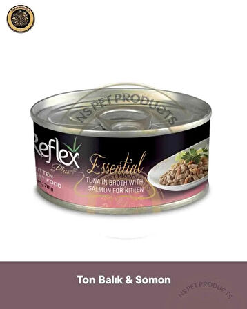 Reflex Plus Essential Yavru Kedi Ton Balıklı Somonlu - 24x70gr
