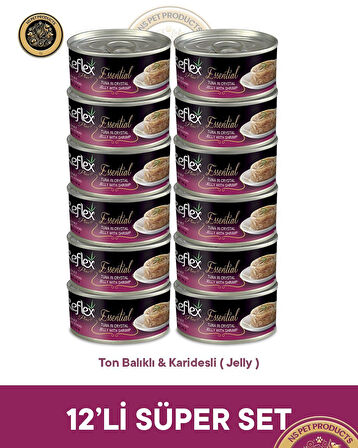 Reflex Plus Essential Kedi Jöle İçinde Ton Balıklı-Karidesli - 12x70gr