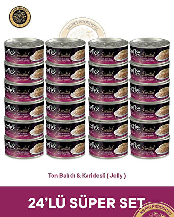 Reflex Plus Essential Kedi Jöle İçinde Ton Balıklı-Karidesli - 24x70gr