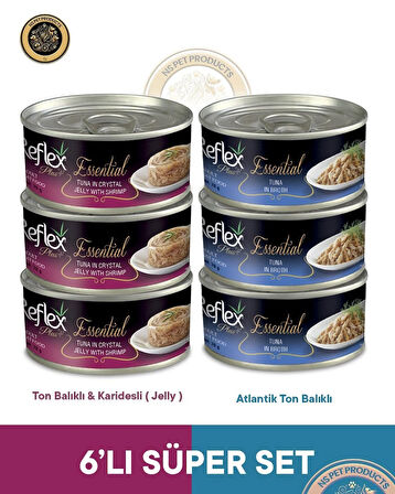 Reflex Plus Essential Kedi Jöle-Ton-Karides ve Ton Balıklı - 6x70gr