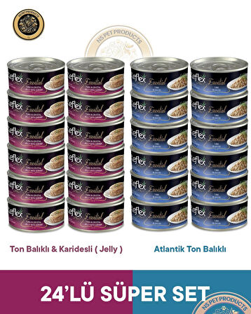 Reflex Plus Essential Kedi Jöle-Ton-Karides ve Ton Balıklı - 24x70gr