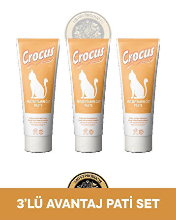 Crocus Kedi Multivitamin Macun 3x100 gr