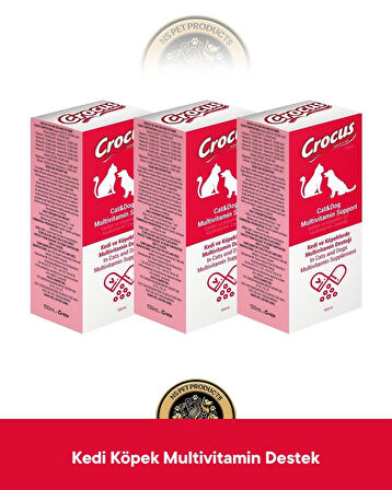 Crocus Kedi&köpek Multivitamin Destek 3x100ml