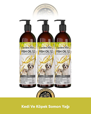 Garden Mix Kedi Ve Köpek Somon Yağı 3x200 ML