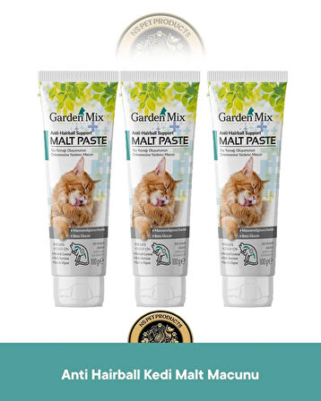 Garden Mix Anti Hairball Kedi Malt Macunu 3x100 Gram