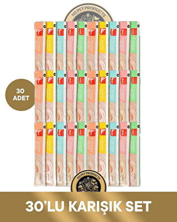 Wanpy 30'lu Karışık Kedi Krema Ödül Maması 30x14gr