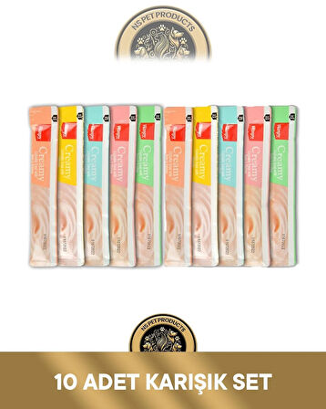 Wanpy 10'lu Karışık Kedi Krema Ödül Maması 10x14gr