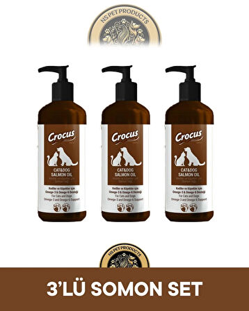 Crocus Kedi Köpek Somon Yağı 3x200 ml