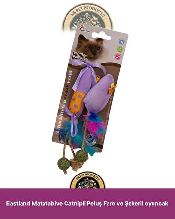 Eastland Matatabive Catnipli Peluş Fare ve Şekerli-Hışırtılı Peluş Karpuz Oyuncak 2'li Set