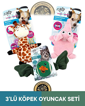 Meta Ball Ördek-Ultrasonik Zürafa-Fil Oyuncak 3'lü Set