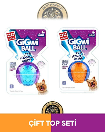 Gigwi Ball Sert Top 5 Cm Şeffaf-Turuncu Oyuncak 2'li Set