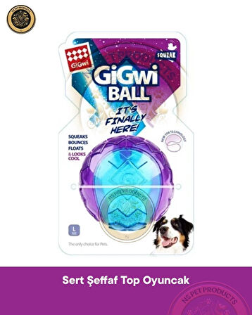 Gigwi Ball Sert Top 5 Cm Şeffaf-Catnipli Tırtıl Oyuncak 2'li Set