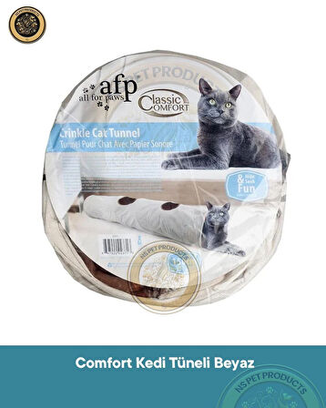 Afp Classic Comfort Kedi Tüneli Beyaz-Ultrasonik Zürafa Oyuncak 2'li Set