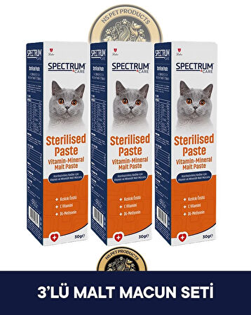 Spektrum Care Kısırlaştırılmış Kediler İçin Vitaminli Malt Paste 30 Gr x 3 Adet