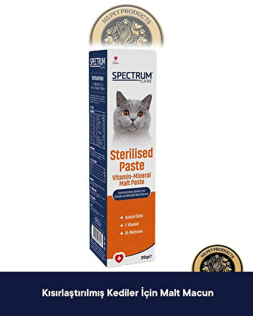 Spektrum Care Kısırlaştırılmış Kediler İçin Vitaminli Malt Paste 30 Gr x 3 Adet
