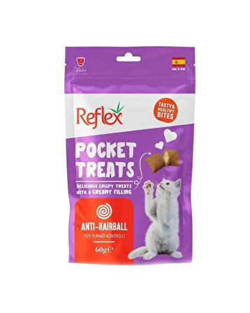 Reflex Pocket Treats Kedi 6'lı Set Sensitive ve Anti Hairball - 6x70gr