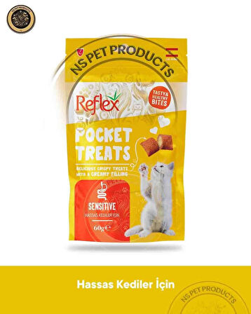 Reflex Pocket Treats Kedi 6'lı Set Choosy ve Sensitive - 6x70gr