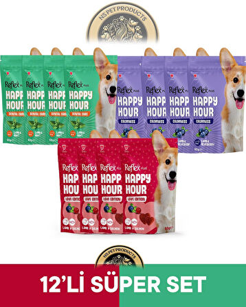 Reflex Plus Happy Hour 12'li Köpek Maması Süper Set 12x60gr