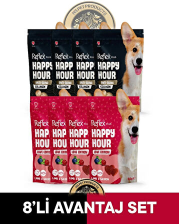 Reflex Plus Happy Hour 8'li Köpek Maması Avantaj Set 8x60gr