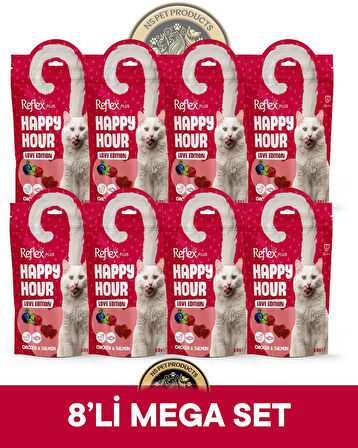 Reflex Plus Happy Hour 8'li Kedi Maması Mega Set 8x60gr