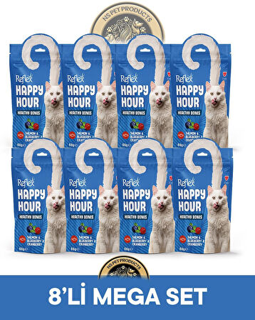 Reflex Plus Happy Hour 8'li Kedi Maması Mega Set 4 / 8x60gr