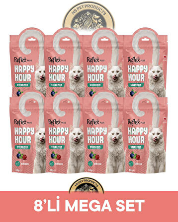 Reflex Plus Happy Hour 8'li Kedi Maması Mega Set 8 / 8x60gr