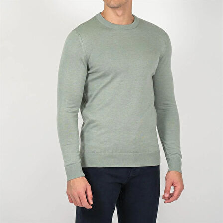 Erkek Triko Bisiklet Yaka Sık Örme Granit Slim Fit Kazak NCS JEANS 3001