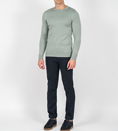 Erkek Triko Bisiklet Yaka Sık Örme Granit Slim Fit Kazak NCS JEANS 3001