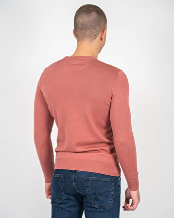 Erkek Triko Bisiklet Yaka Sık Örme Narçiçeğimelanj Slim Fit Kazak NCS JEANS 3001