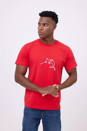 MARINE TEE™ Deniz Temalı Ribana Bisiklet Yaka Pamuk T-Shirt