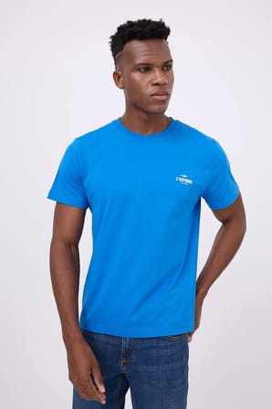 MARINE TEE™ Deniz Temalı Ribana Bisiklet Yaka Pamuk T-Shirt
