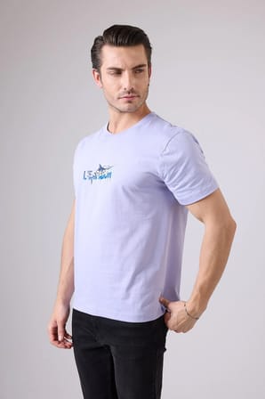 MARINE TEE™ Deniz Temalı Ribana Bisiklet Yaka Pamuk T-Shirt