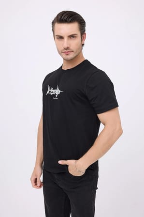 MARINE TEE™ Deniz Temalı Ribana Bisiklet Yaka Pamuk T-Shirt