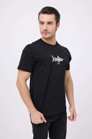 MARINE TEE™ Deniz Temalı Ribana Bisiklet Yaka Pamuk T-Shirt