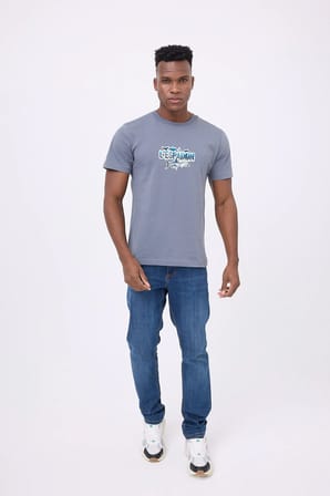 MARINE TEE™ Deniz Temalı Ribana Bisiklet Yaka Pamuk T-Shirt
