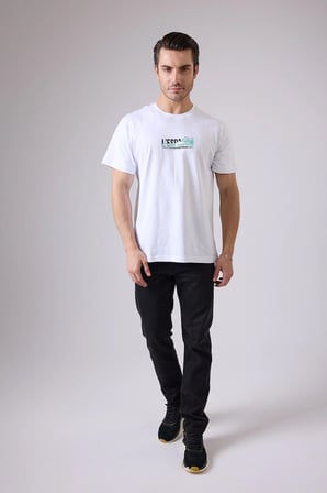 MARINE TEE™ Deniz Temalı Ribana Bisiklet Yaka Pamuk T-Shirt