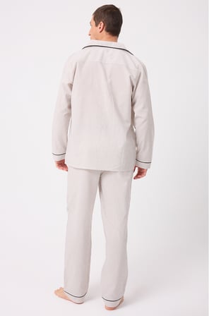 MARISILK™ Premium Dokuma Uzun Kollu Uzun Paçalı Erkek Pijama Takımı